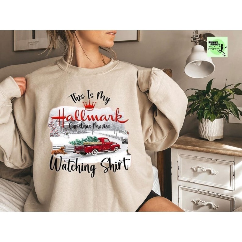 This Is My Movie Watching Sweatshirts, Hallmark Christmas Movies Sweater